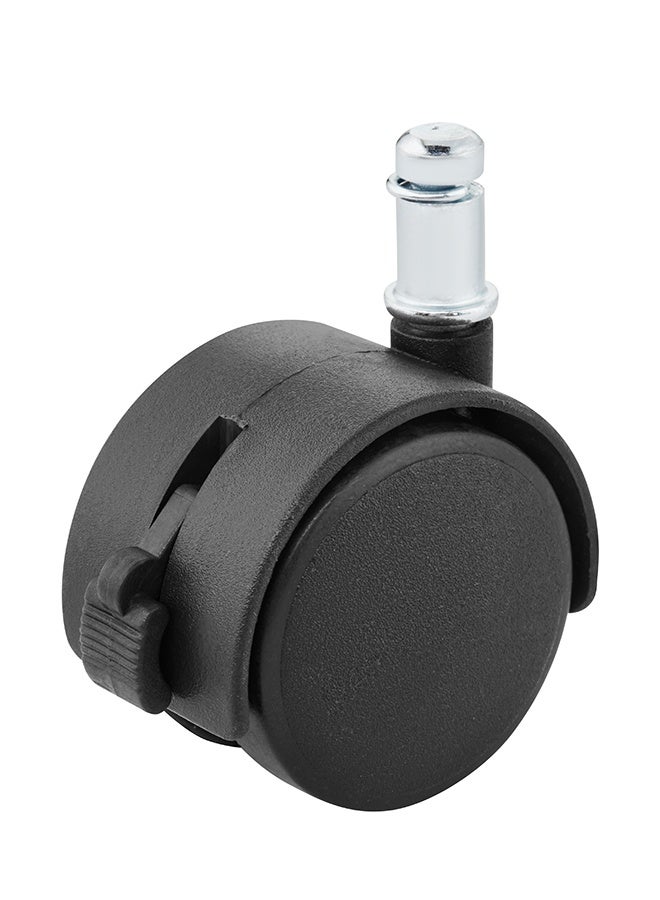 BMB tools 2inch 2-Piece Black Swivel & 2-Piece Swivel with Brake Splint Casters with 10x35mm Insert Rod - 25kg Capacity (100kg Total) Non-Marking Nylon Wheels for Office Chairs, Cabinets, Storage, Racks - Image 5